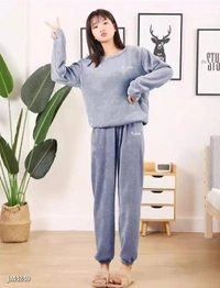 Wollen  _Winter Season Special_ ☃️*WOOLEN NIGHTSUIT**Fabric:* Soft Woolen Blanket - multicolored, 38 To 42
30 To 36