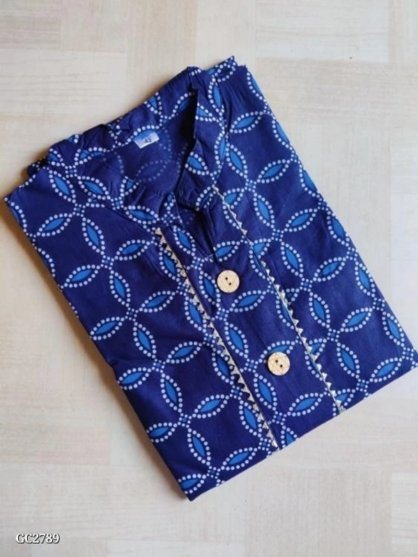 Rayon  Cotton Straight Kurti  - multicolored, XXL