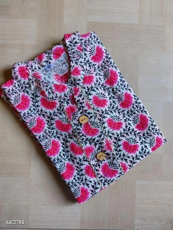 Rayon  Cotton Straight Kurti  - multicolored, XXXL