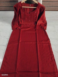 Rayon  Beautiful Heavy Embroidery kurti**Premium quality - multicolored, XL