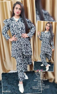 Karftan  Catalog Name: *💫 PRINTED CO-ORD SET 💫* - Blue, Bust -40-42-44