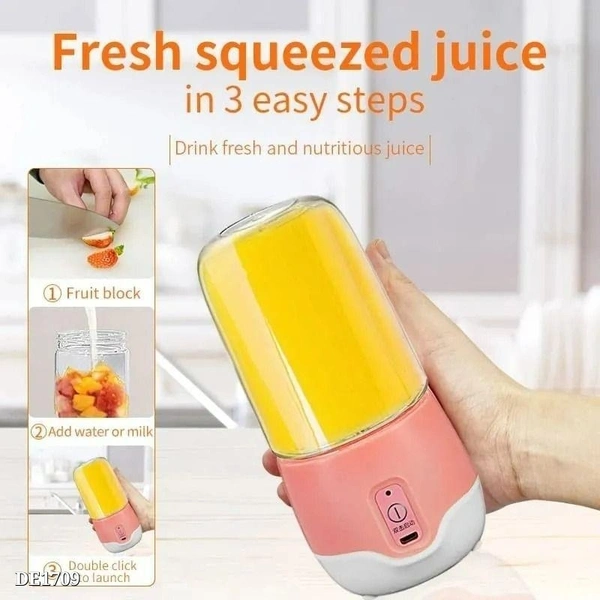 Rechargeable Portable Electric Mini USB Juicer Bottle Blender  - multicolored