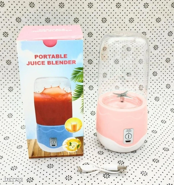 Rechargeable Portable Electric Mini USB Juicer Bottle Blender  - multicolored