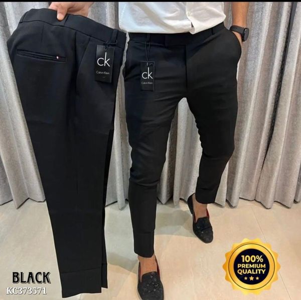 Buy Louis Philippe Black Trousers Online - 737124