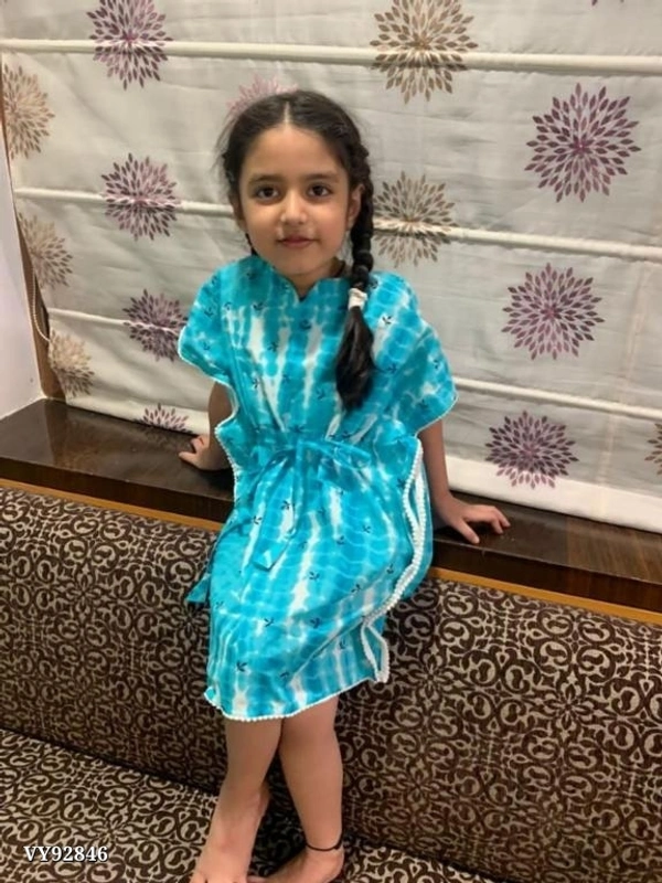  *tir and dye kaftan for kid*Ready to ship - Yellow, 2-3