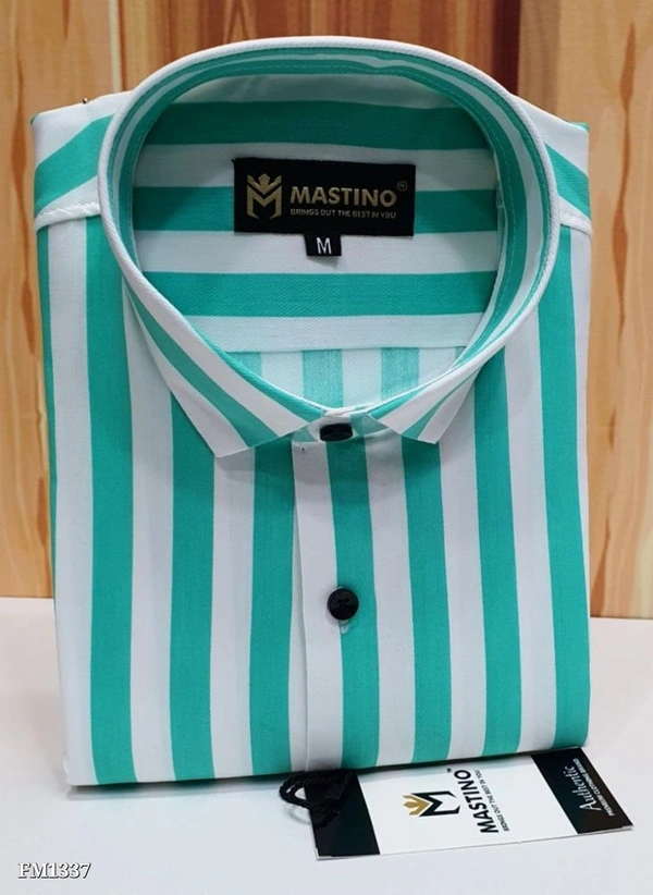 MASTINO PREMIUM LYCRA STRIPES SHIRT**M MASTINO**PREMIUM LINING LYCRA SHIRTS 👔* - Yellow, XL