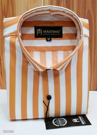 MASTINO PREMIUM LYCRA STRIPES SHIRT**M MASTINO**PREMIUM LINING LYCRA SHIRTS 👔* - Yellow, XL