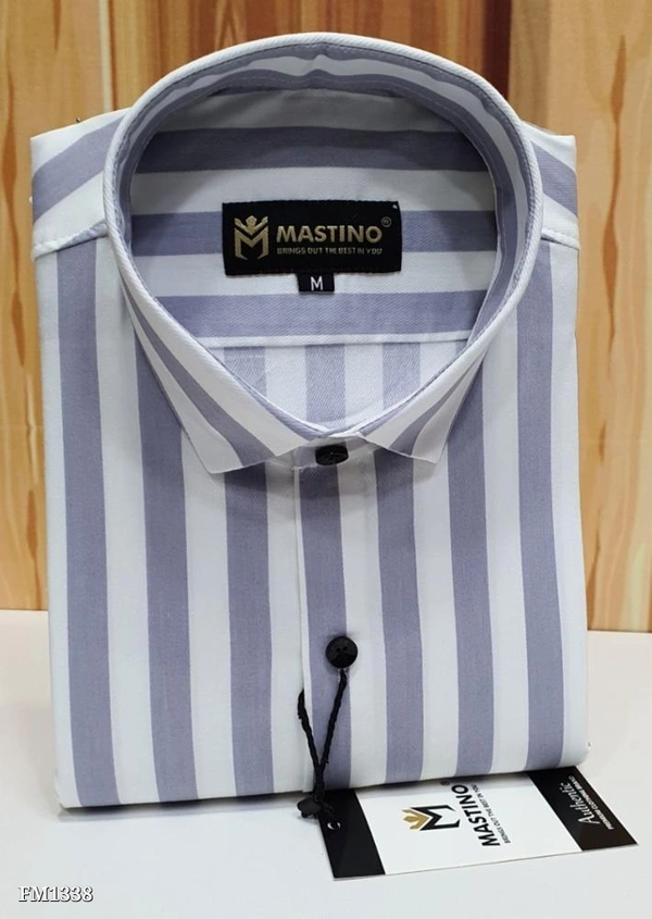 MASTINO PREMIUM LYCRA STRIPES SHIRT**M MASTINO**PREMIUM LINING LYCRA SHIRTS 👔* - Yellow, XL