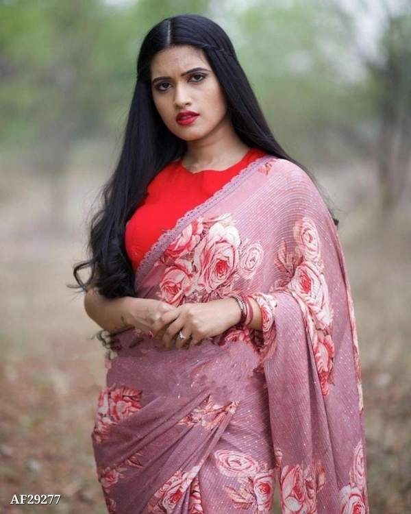 BANGLORI SILK  Georgett saree NEW LAUNCHING*ANX-MONALISHA* - multicolored, Free