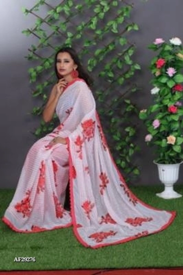 BANGLORI SILK  Georgett saree NEW LAUNCHING*ANX-MONALISHA* - multicolored, Free
