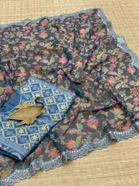 GEORGETT SAREE  Georgett saree  *NEW LAUNCH*ANX- VAMIKA* - multicolored, Free