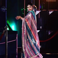 Georgette Saree  Georgett saree **Presenting you most beautiful seqwance saree collection * - multicolored, Free