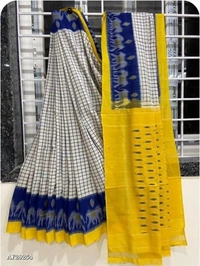Georgette Saree  Plain linen saree **Saree Fabric* - Plain Linen *Work* - Digital Print. - multicolored, Free