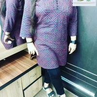Rayon  summer collection *👗New 💃summer collection 💃💃💃🎉*Primium Rayon short straight hand block printed kurti* - multicolored, Free