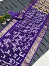 Cotton  Saree**Wow collection*Super dola silkSoft  - multicolored, Free