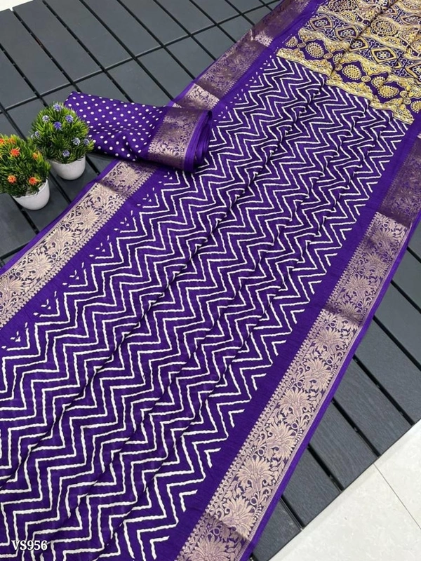 Cotton  Saree**Wow collection*Super dola silkSoft  - multicolored, Free