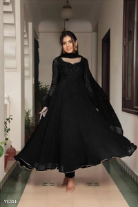 Top With Dupatta*TOPFabric    :   Foux GorgetteWork.     :   Diamond work with Lace broder - rtcInner    :    Micro - Red, XL