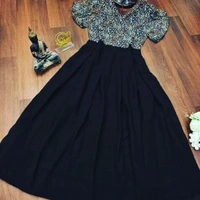 Georgette Midi  Midi Gown*launching Midi gownThe black Beauty For an absolutely stunning look, wear this Georgotte midi dress with flare sleeve, Its specially designed for comfortableness and Crafted from georgotteMaterial Fox GeorgetteComplete linning with Flare  - Woodland, M