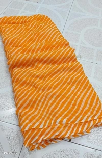 Lehriya Saree Sawan Spcl*New collection of dailywere saree 💥lehriya saree for sawan 💥Fabric royal chiffon saree Beautiful lehriya print - multicolored, Free