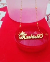 Pendant  Catalog Name: *Making Name Type In Customer Address*Personalized Name Pendant With Gold PlatedJis Name ka Pendant Banwana hai vo name customer ke address me type kardein - Golden Fizz, FREE