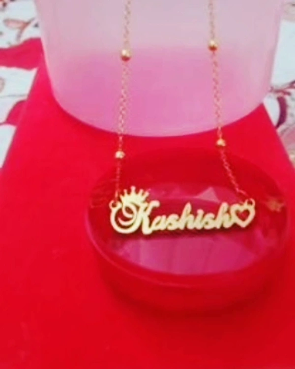 Pendant  Catalog Name: *Making Name Type In Customer Address*Personalized Name Pendant With Gold PlatedJis Name ka Pendant Banwana hai vo name customer ke address me type kardein - Golden Fizz, FREE
