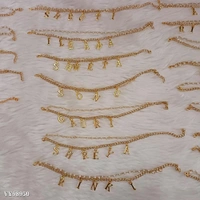 Gold  Catalog Name: *Personalized Whitemoti Bracelet**Rakshabandhan Offer*‼️ *white Moti bracelet for her*‼️👉Can be used as lumba and bracelet👉Price inclusive of 5 letters👉 Extra 50Rs. for each extra letter😊😄 - Golden Fizz, FREE