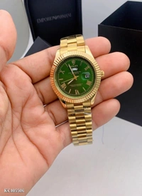 Rolex  Catalog Name: *Watch Men’s watch day and date working  - Golden Fizz, Free
