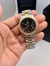 Rolex  Catalog Name: *Watch Men’s watch day and date working  - Golden Fizz, Free