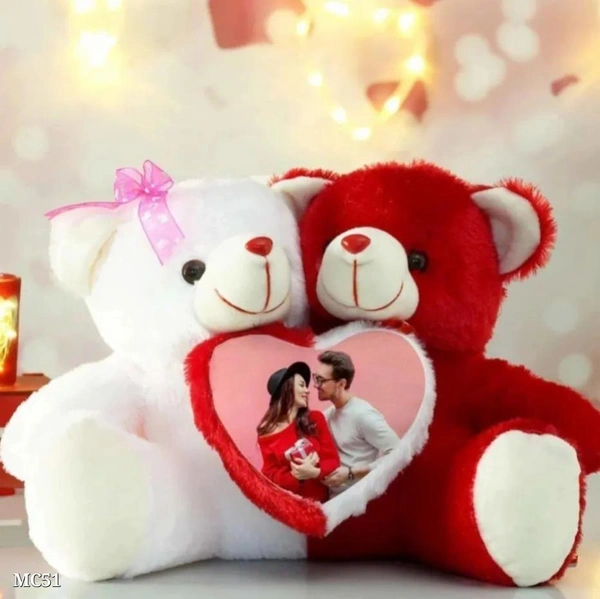 Catalog Name: *Couple Sp. Gift Teady**Price Drop*❤️❤️❤️❤️❤️*New Trending Red & White Photo print Teddy**1 photo Required*Size 12 inchMaking time 8,10  Key Highlights*