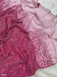Bollywood  EXCLUSIVE BEAUTIFUL SAREE \uD83D\uDE80\n\nSAREE : PREMIUM GEORGETTE DIGITAL PRINT - Pink Flamingo, Free