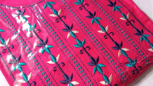 Naira Cut Embroidery Kurti - XL