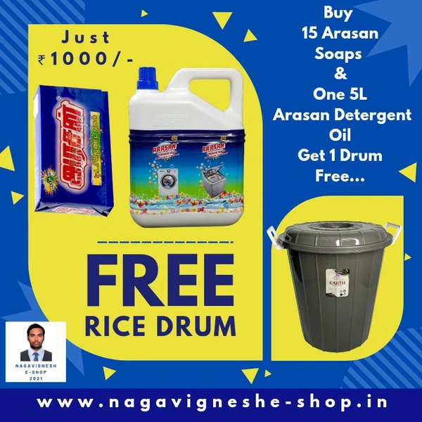 Arasan Soap 15No's & Arasan Detergent Liquid 5L Combo