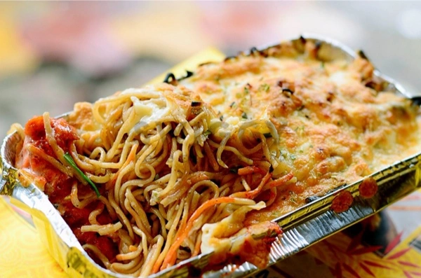 Baked Augratin Momo Veg Regular With Soup