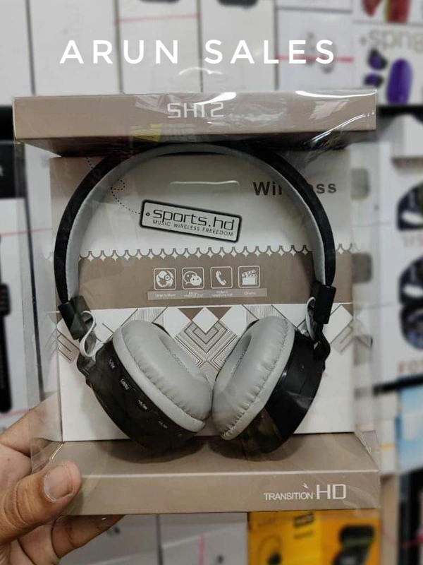 SH 12 Wireless Bluetooth Headphones - Black 🖤 White 🤍 Red ♥️ Blue 🔵