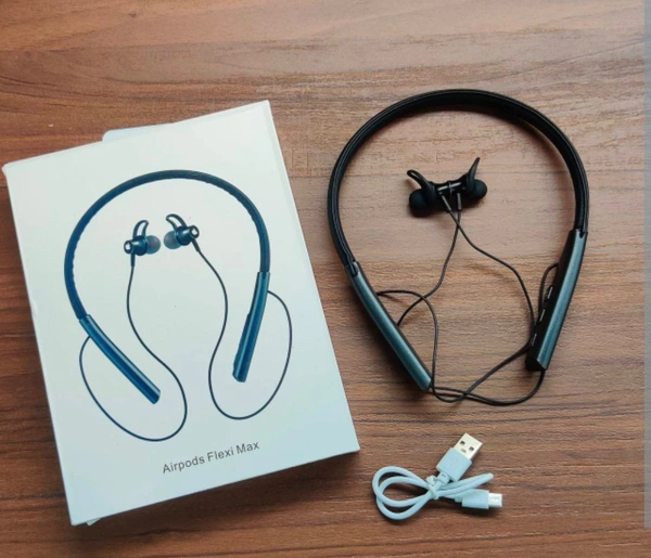 Airpods Flexi Max Wireless Bluetooth Earphone - Black 🖤 🔵