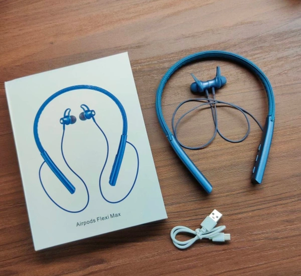 Airpods Flexi Max Wireless Bluetooth Earphone - Black 🖤 🔵