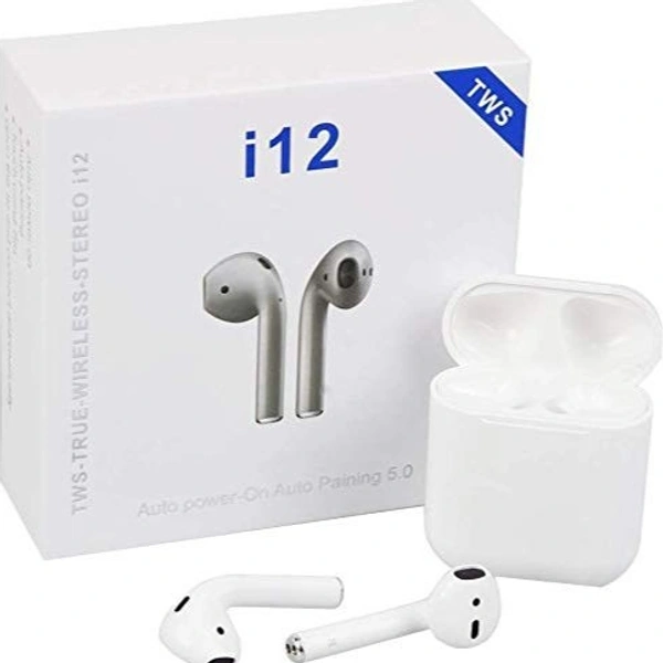 I 12 Wireless Bluetooth Airpods - White 🤍