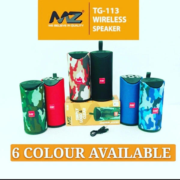 Mz Tg 113 Wireless Bluetooth Speaker  - Multi Colour 