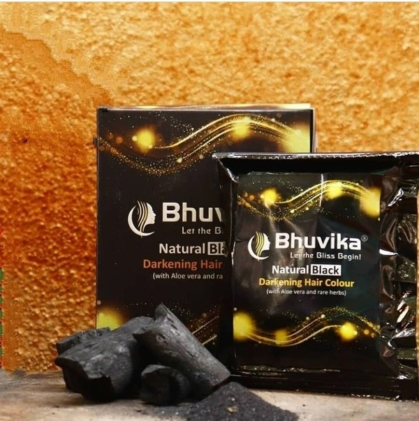 BHUVIKA  Natural Black Herbal Hair Colour Pack Of 2