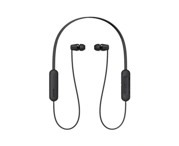 Sony WI-C200 Wireless Headphones with 15 Hrs Battery Life, Quick Charge, Magnetic Earbuds for Tangle Free Carrying, BT ver 5.0,Work from home, In-Ear Bluetooth Headset with mic for phone calls (Black) - Black
