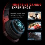 Seekart Premium K19 Gaming Headset with Microphone,Gaming Headphones Stereo 7.1 Surround Sound PS4 Headset 50mm Drivers,3.5mm Audio Jack Over Ear Headphones Wired for PC,PS4,PS5,Laptop,Mac,iPad (Red) - Red