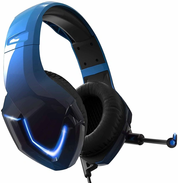 Seekart Premium K19 Gaming Headset with Microphone,Gaming Headphones Stereo 7.1 Surround Sound PS4 Headset 50mm Drivers,3.5mm Audio Jack Over Ear Headphones Wired for PC,PS4,PS5,Laptop,Mac,iPad (Blue) - Blue