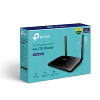 TP-link TP-Link Archer MR200 AC750 750Mbps Dual Band 4G LTE Mobile Wi-Fi, SIM Slot Unlocked, No Configuration Required, Removable Wi-Fi Antennas Router (Black) - Black