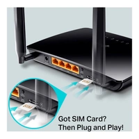 TP-link TP-Link Archer MR200 AC750 750Mbps Dual Band 4G LTE Mobile Wi-Fi, SIM Slot Unlocked, No Configuration Required, Removable Wi-Fi Antennas Router (Black) - Black