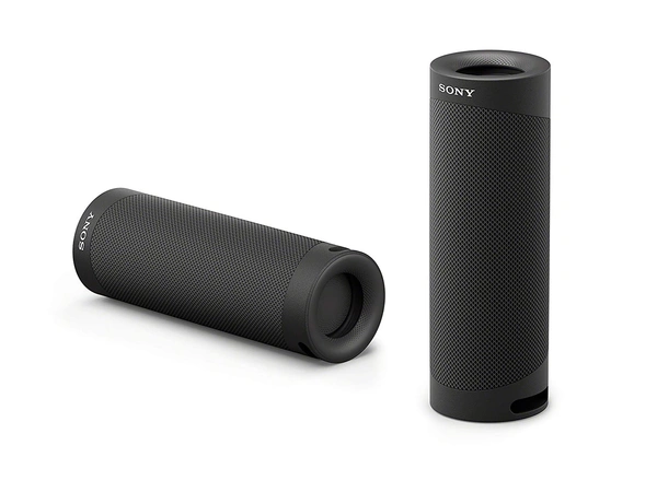 Sony SRS-XB23 Wireless Extra Bass Bluetooth Speaker with 12 Hours Battery, Party Connect, Waterproof IPX67, Dustproof, Rustproof, Shockproof Speaker with Mic, Loud Audio for Phone Calls/WFH (Black - Black