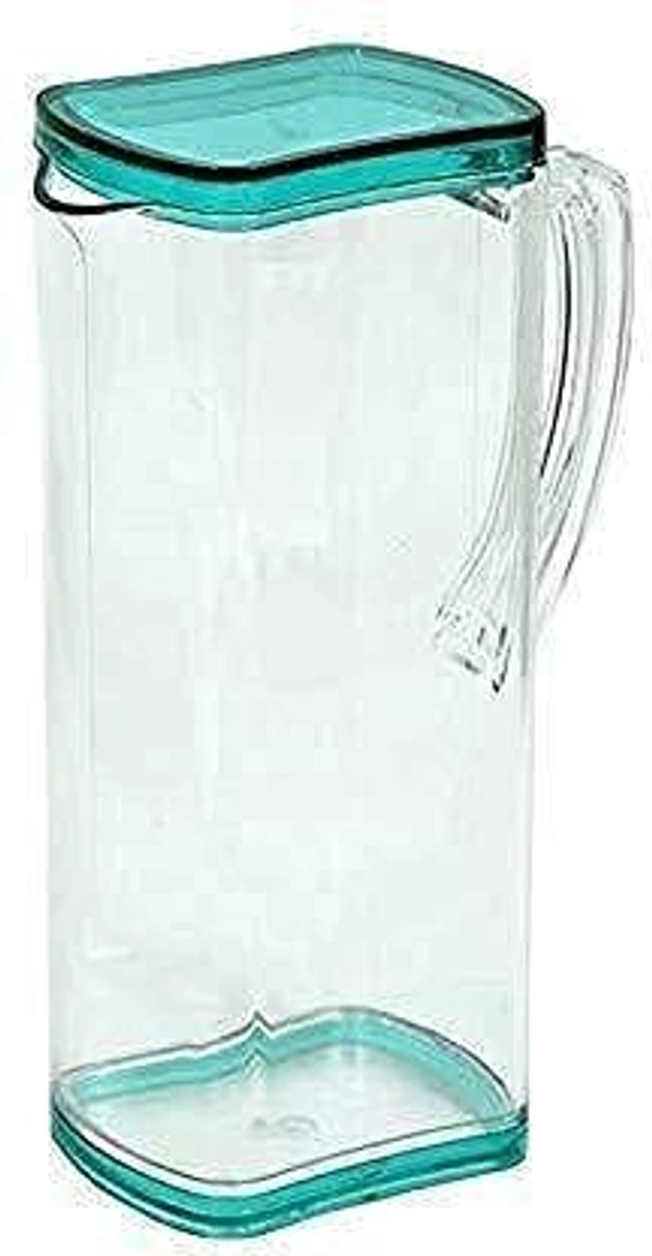GIRNES Premium Plastic Transparent Unbreakable Lemon Juice Jug Set and 6 pcs Glass (Square)