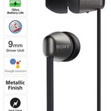 Sony WI-C310 Wireless Headphones with 15 Hrs Battery Life, Quick Charge, Magnetic Earbuds for Tangle Free Carrying, BT ver 5.0,Work from home, In-Ear Bluetooth Headset with mic for phone calls (Black) - Black
