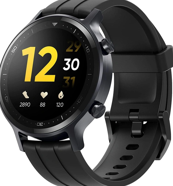 Realme realme Smart Watch S with 1.3 inch (3.3 cm) TFT-LCD Touchscreen, 15 Days Battery Life, SpO2 & Heart Rate Monitoring, IP68 Water Resistance, Black - Black