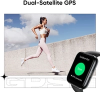 Realme realme Smart Watch 2 Pro (Space Grey) with 4.45 cm (1.75") HD Super Bright Touchscreen, Dual-Satellite GPS, 14-Day Battery, SpO2 & Heart Rate Monitoring, IP68 Water Resistance - Black