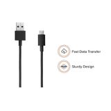 Mi 2-in-1 USB Cable (Micro USB to Type-C) 100Cm for Smartphone and Charging Adapter, Black